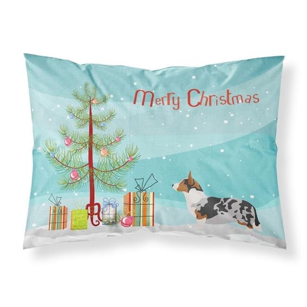Carolines Treasures Carolines Treasures BB8475PILLOWCASE Welsh Corgi Cardigan Christmas Fabric Standard Pillowcase BB8475PILLOWCASE - main